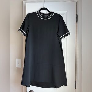 rag & bone Black Mini Shift Dress with White Trim
